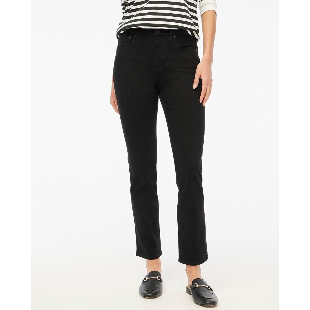 J. Crew Petite essential straight jean in all-day stretch Black Size 29 P NWT